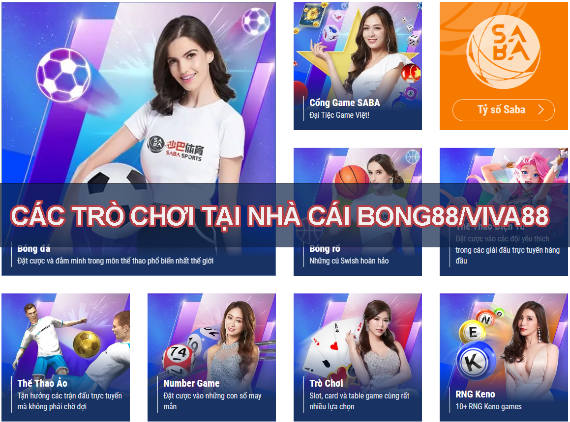 Các trò chơi cá cược tại nhà cái Viva88